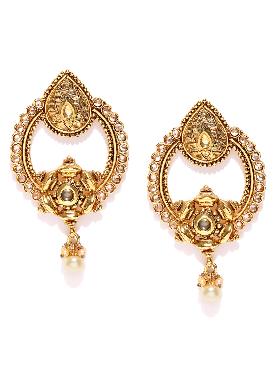 YouBella Gold-Toned Classic Drop Earrings
